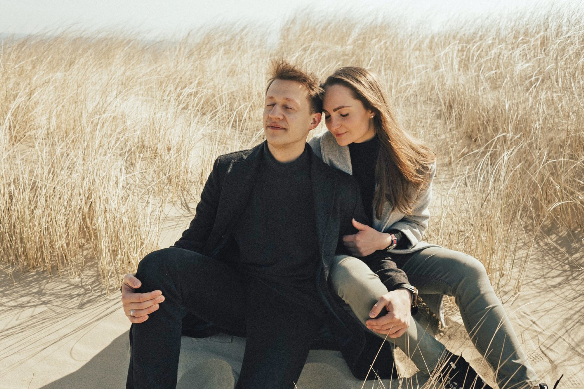 Tinnitus Pärchen Am Meer In Den Dünen